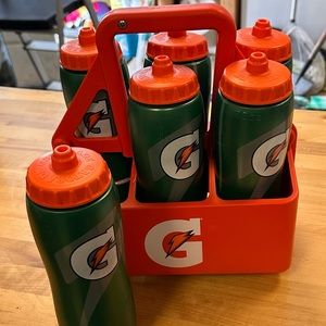 Gatorade water bottles and holder